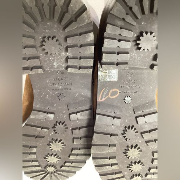 Stuart Weitzman Luxering Suede And Neoprene Ankle Boots In Brown Size 8.5 - Picture 8 of 13